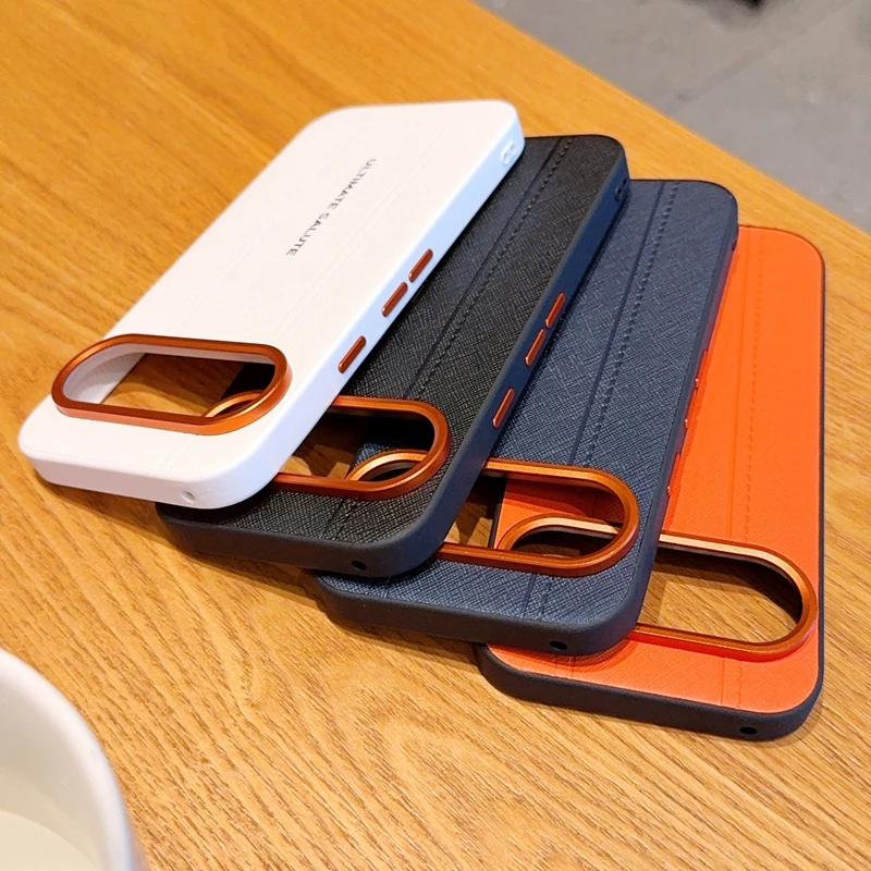 

For Google Pixel 9 10 Pro XL 9 10 Pro Case ELVEV Hard PC + Luxury PU Leather Anti-fingerprint Phone Cover