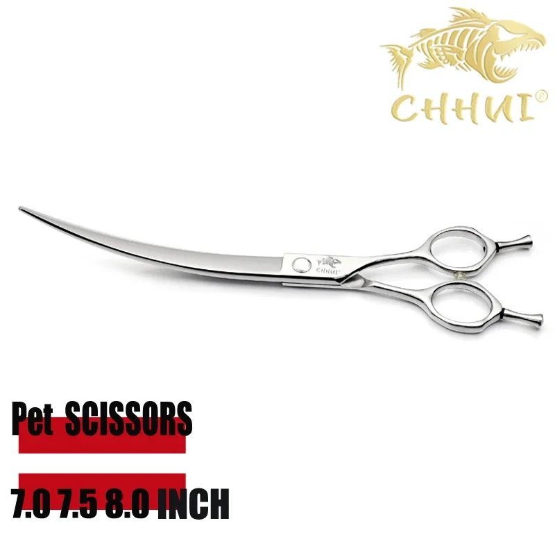 CHHUI 7.0/7.5/8.0 Inch Professional Dog Grooming Scissors Curved Japan VG-10 Shear for Teddy with High Quality Pet Scissors