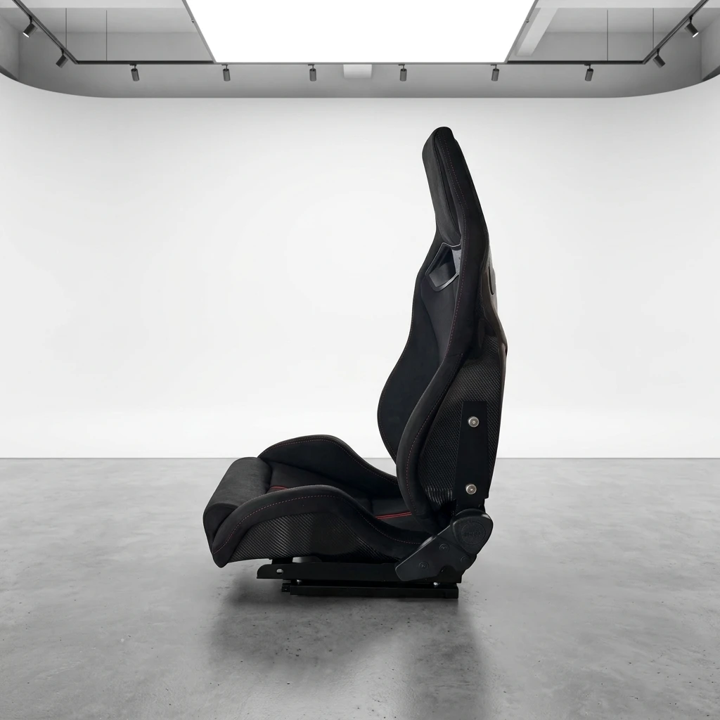 For JBR1039RTF Racing Bucket Seats Universal Adjustable Recline Sport Car Seats with Dual Lock Rails Racing Seat