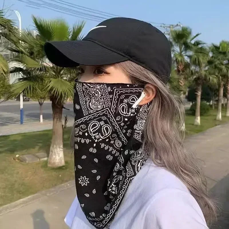 Trendy Punk Style Sun Protection Mask，Summer UV Protection Neck Gaiter for Men and Women，Hip-hop versatile headscarf and face ma image 3