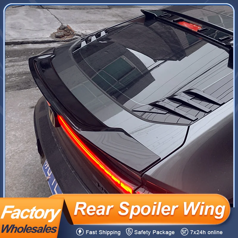 

For CHANGAN UNI-V 2022 23 24 25 Rear Trunk Lid Car Spoiler Ducktail Wing ABS Black Carbon R Sport Style Exterior Accessories