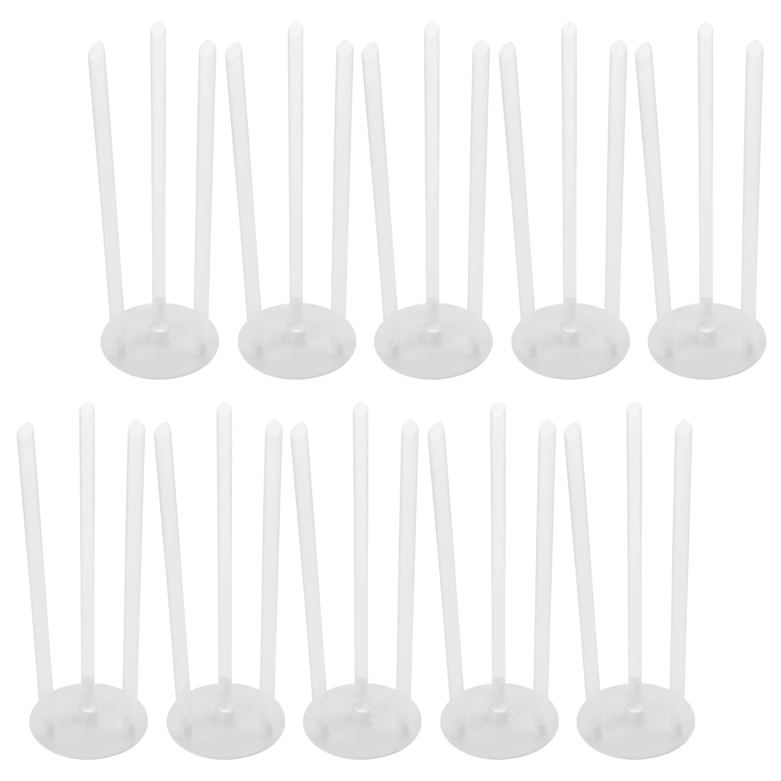 10 Sets Cake Load Stand Baking Accessories White to Stack Support Rods Supporting Stands for Gasket Bracket Display