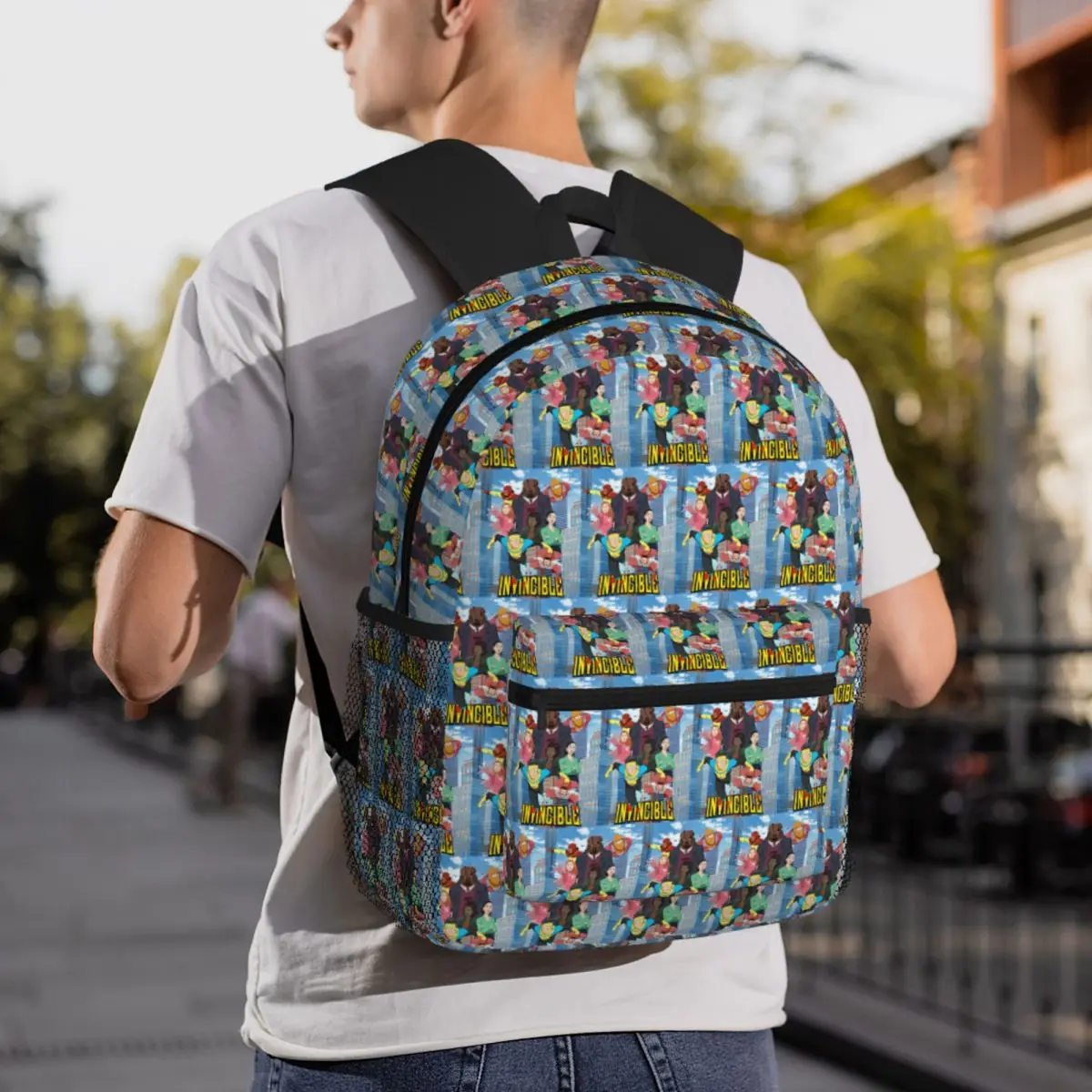 

Invincible Manga Student Backpack School Bag Hiking Travel Daypack for Boys Girls Fashion Bookbag Shoulder Bags