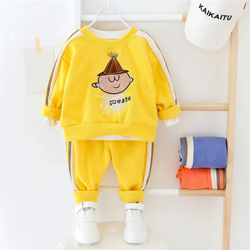 

Spring Baby Boys Clothing Sets Girls T Shirt Pants Cartoon Kids Clothes Children Sportswear Toddler Infant Outfits 1-4 Years