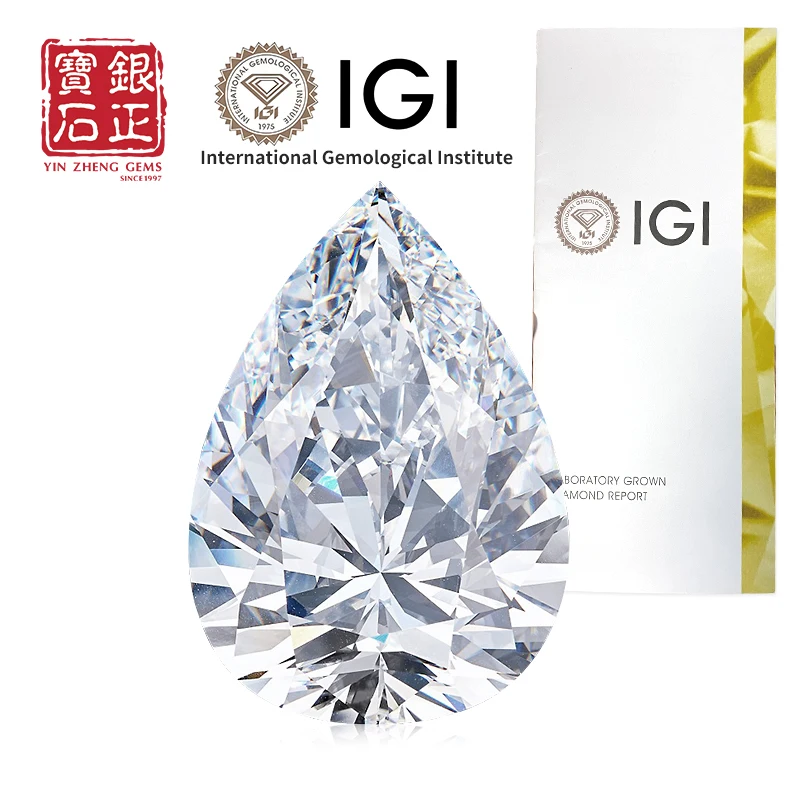 

Lab Grown Diamond Pear Shape Real Diamonds 1.0-2.0CT Diamant DEF Color VVS2 2EX With IGI Certificate Diamonds For Making Jewelry