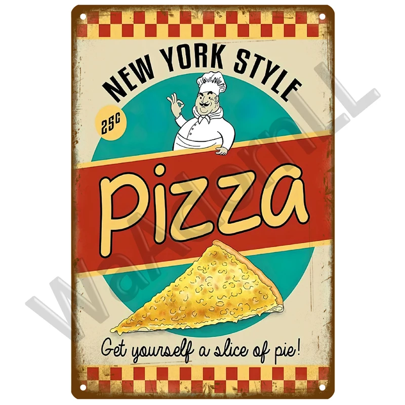 Retro DINER Tin Sign Poster Vintage Wall Posters Metal Sign Decorative Wall Plate Kitchen Plaque Metal Vintage Decor Accessories