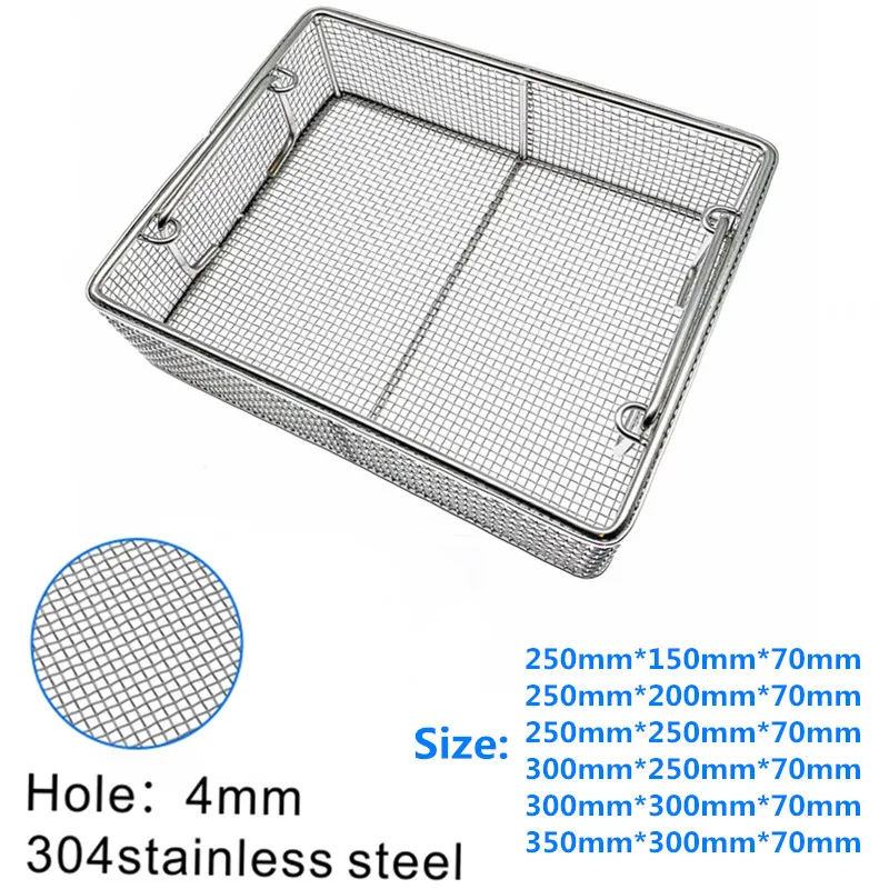 

Stainless Steel Sterilization Baskets Porous Without Lid High Temperature Autoclave Tray Tool disinfection net basket