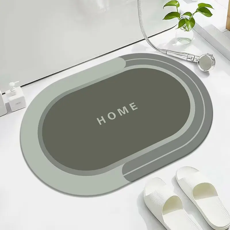 حصيرة أرضية الحمام سريعة الجفاف برسوم كرتونية، وسادة ماصة للطين المشطورة، باب المرحاض، وسادة قدم ماصة غير قابلة للانزلاق