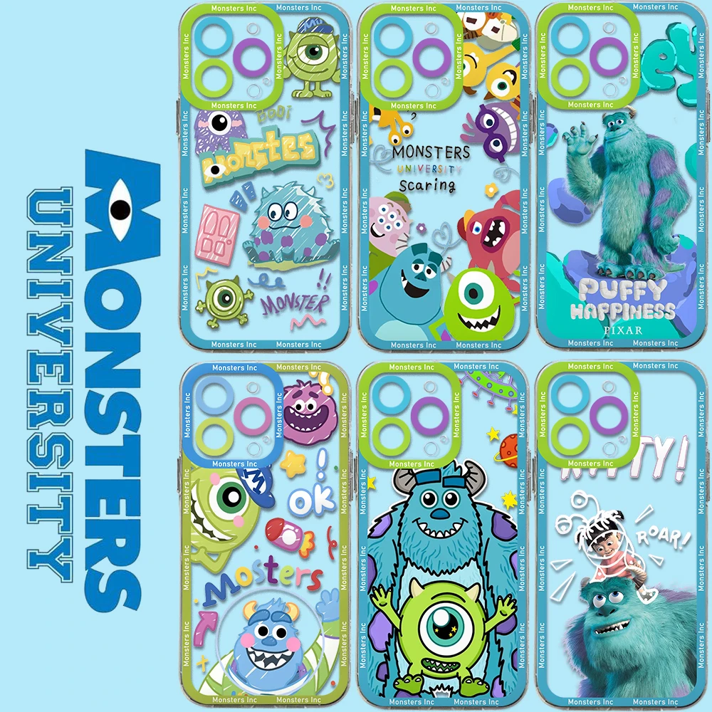 M-monsters Inc Phone Case For Xiaomi Redmi Note 13 12 12C 11 10 10C 10s 9 9s 9A 9T 9C 8 7 Pro Max 4G 5G Transparent Cover