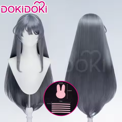 Mai Sakurajima Wig Anime Seishun Buta Yarou wa Bunny Girl DokiDoki Senpai no Yume wo Minai Cosplay Wig Hairpins
