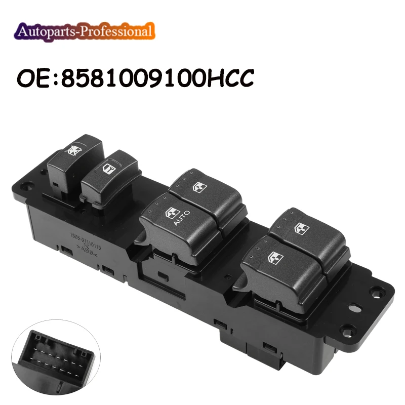 8581009100HCC 8581009100 85810-09100HCC Power Window Control Switch For Ssangyong KYRON 24 08 2005-2011 Car Auto accessorie