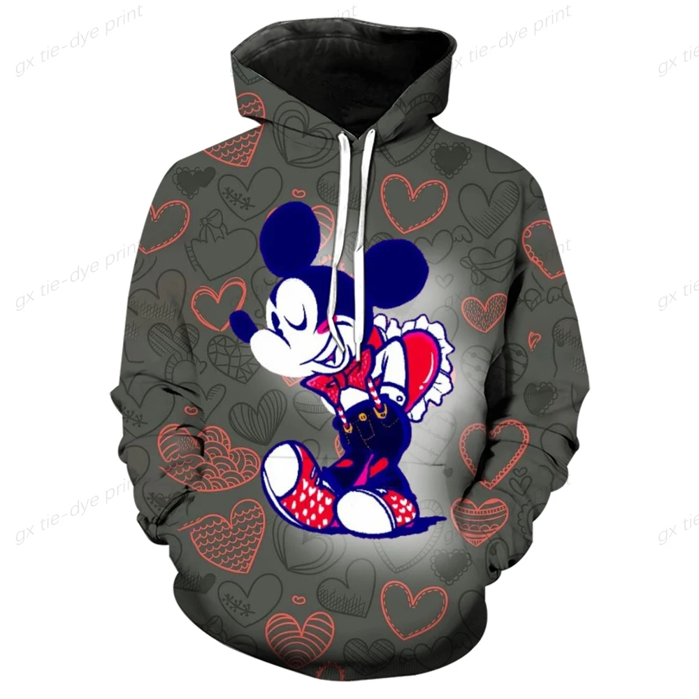 2024 Disney Animatie Mode Heren Lente 3d Geprint Hoodie Heren En Dames Top Street Style Casual Hoodie