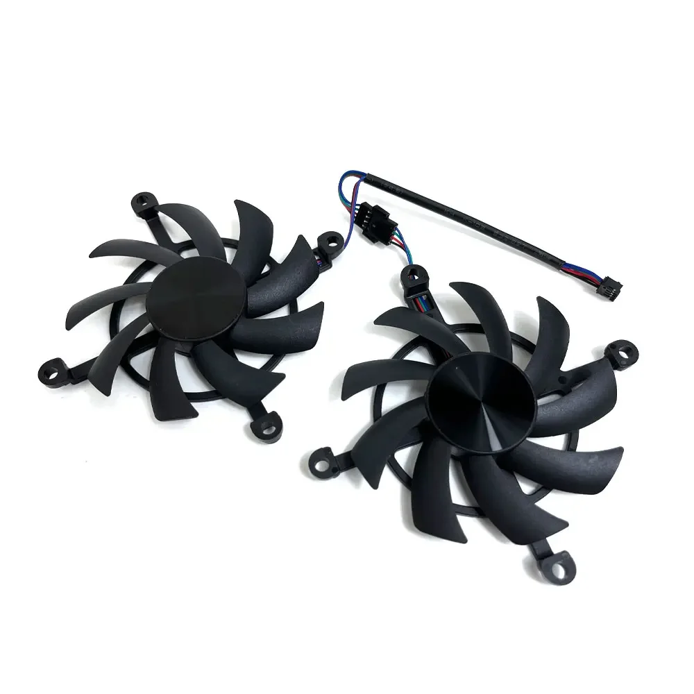 2PC NEW /SET RTX 3060、3060TI、RX 6600XT GPU FAN，For RTX YESTON 3060TI、3060、3050、YESTON RX 6600XT、6600、6500 Video Card Cooling Fan