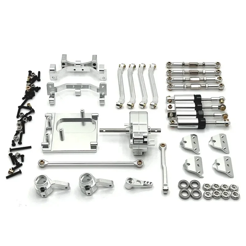 Nuevo MN99S, varilla de enlace de chasis de Metal, montaje de varilla de tracción, amortiguador de aceite, caja de cambios, Kit de montaje de Motor, piezas de mejora de coche 1/12 RC