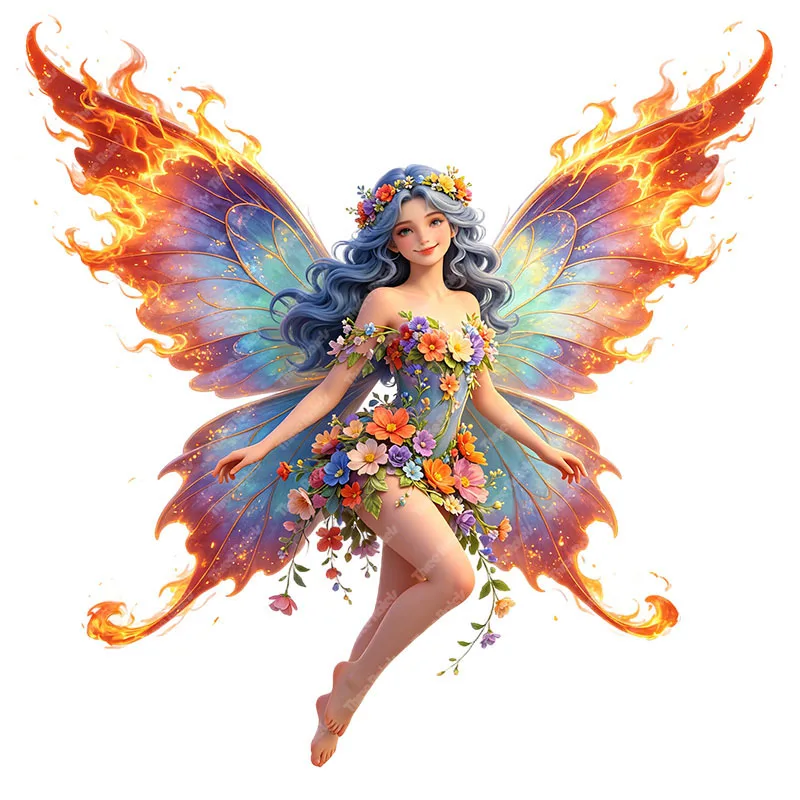 Three Ratels CAB95 Elegant colorful wing angel wall stickers for home decoration and computer stickers Car decals waterproof
