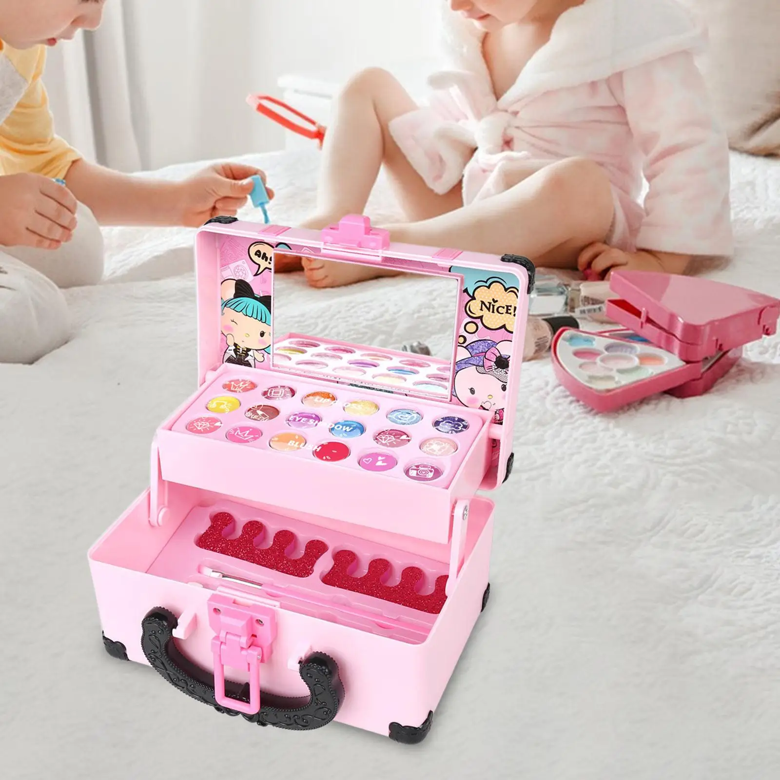 Pretend Makeup Set Playset Kids Makeup Set for Girls Children Birthday Gifts