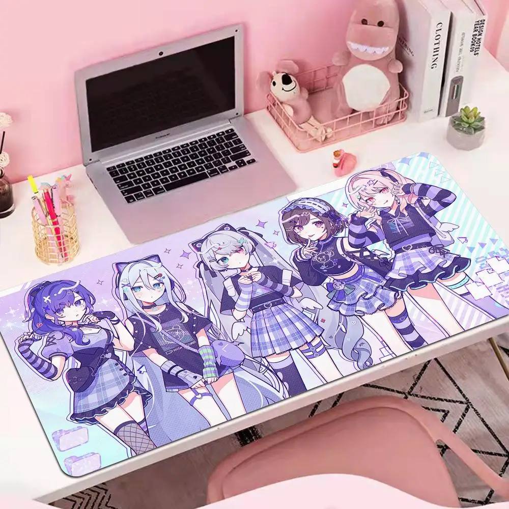 PJSK Project Sekai سلك نوم ملون للمسرح عند 25:00 XXL لوحة ماوس كبيرة للكمبيوتر المحمول لوحة مفاتيح غير قابلة للانزلاق حصيرة مكتبية لوحة ماوس