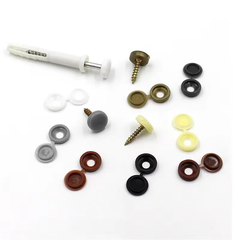 Home Decor 50/100PCS Decorative Screw Covers, Self‑Adhesive Plastic Protective Sleeves, Furniture Hardware Ornament