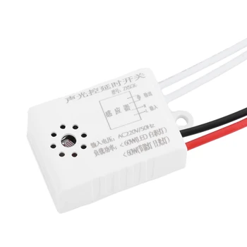 AC220V Sprachsensor Schalter Controller Automatischer Sprachsensor Detektor Schalter Sprachaktivierungsschalter für Deckenleuchte Panel Licht