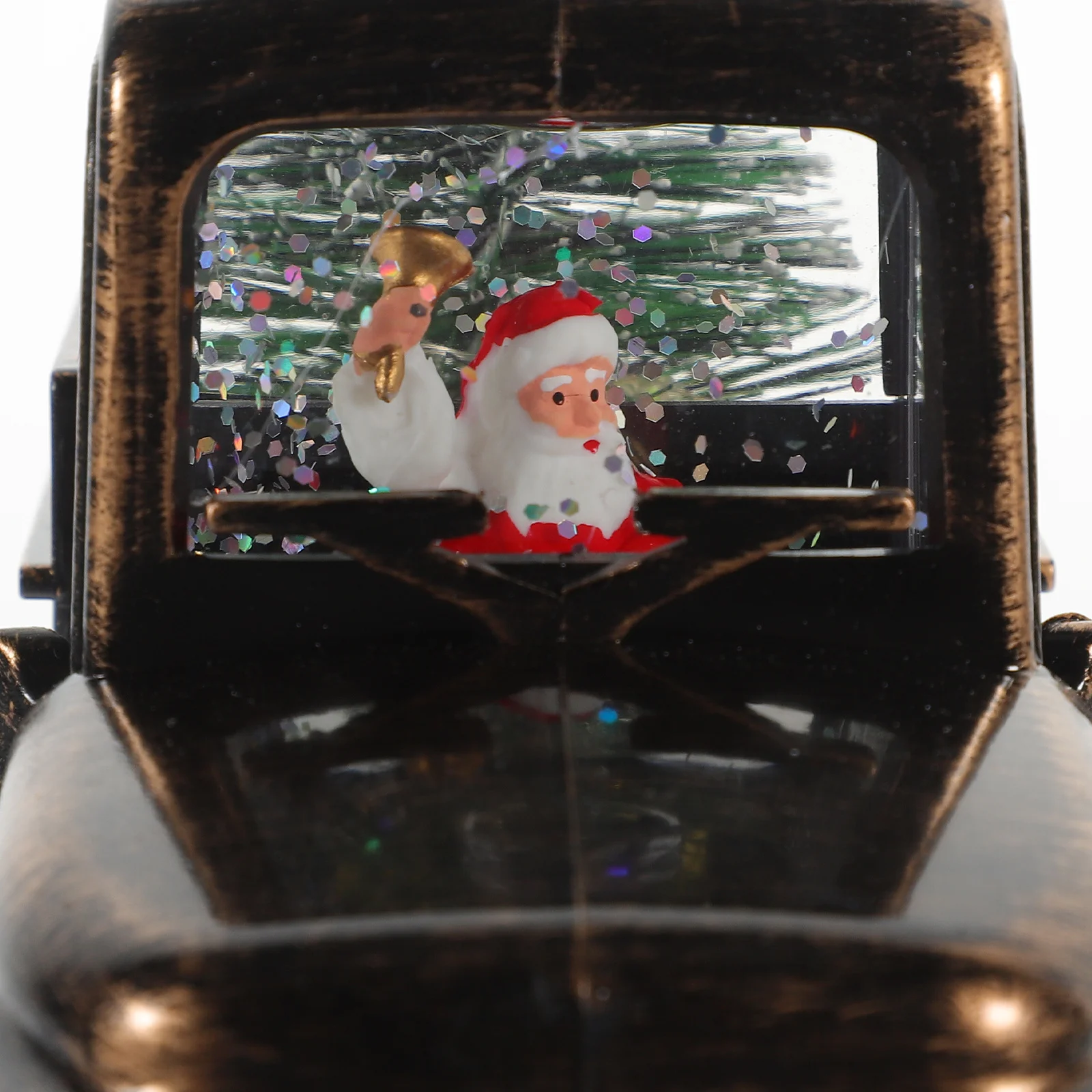 

Christmas Santa Claus Scene Prop Tractor Mini Tree Operated Light Decorative Tabletop Christmas Gift Mini Santa Claus