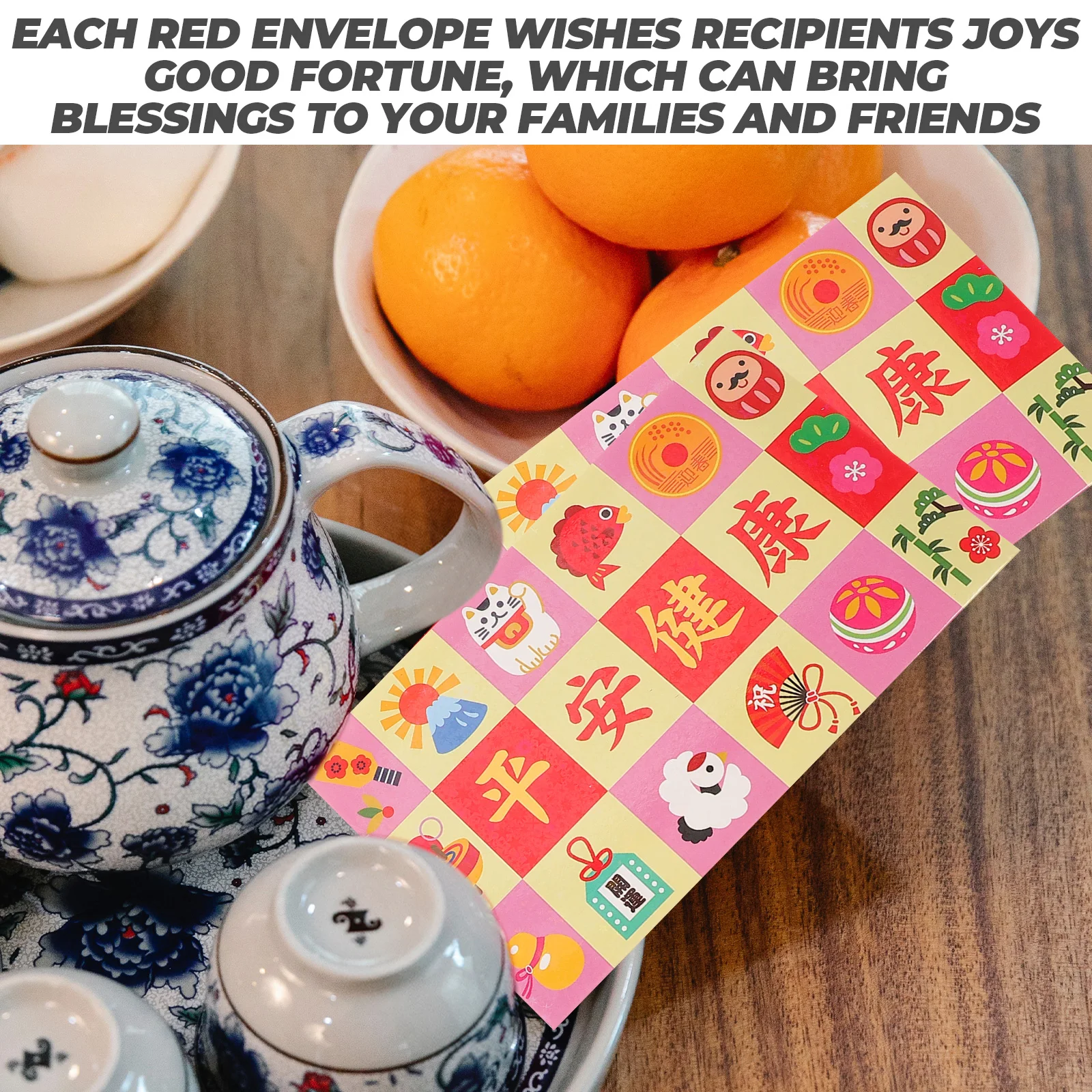 

12 Pcs Horizontal Red Envelope Bag Chinese Snake Year Envelopes New Money Pockets The Gift Traditional Paper Luck Packets