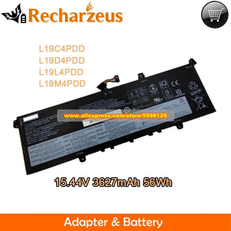 

Genuine 15.44V 56Wh L19D4PDD Battery L19M4PDD L19C4PDD L19L4PDD For Lenovo ThinkBook 13s G2 ITL-20V9 G3 ACN 20YA 14s G2 ITL-20VA