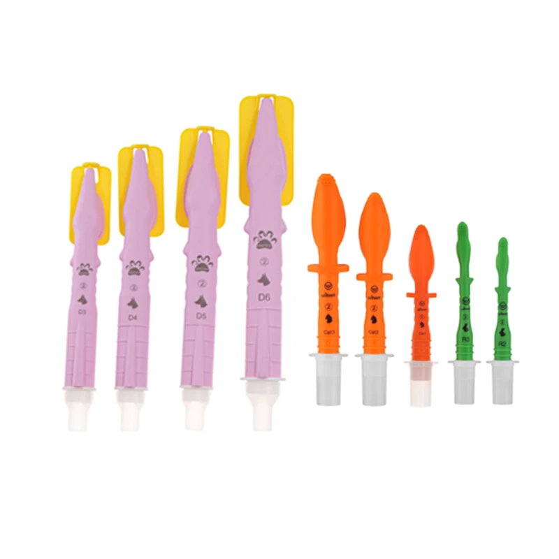 Tierarzt Cat Blind Intubation Tube Dog Blind Intubation Tube Rabbit Supraglottic Airway ET Tube Medical Soft Gel Set