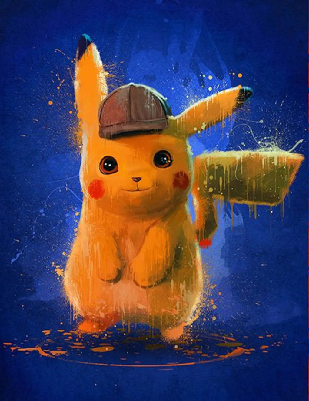 Pokémon Pikachu Diamond Painting para crianças, desenhos animados de anime japonês, bordado de mosaico, presentes fofos para criança, decoração do