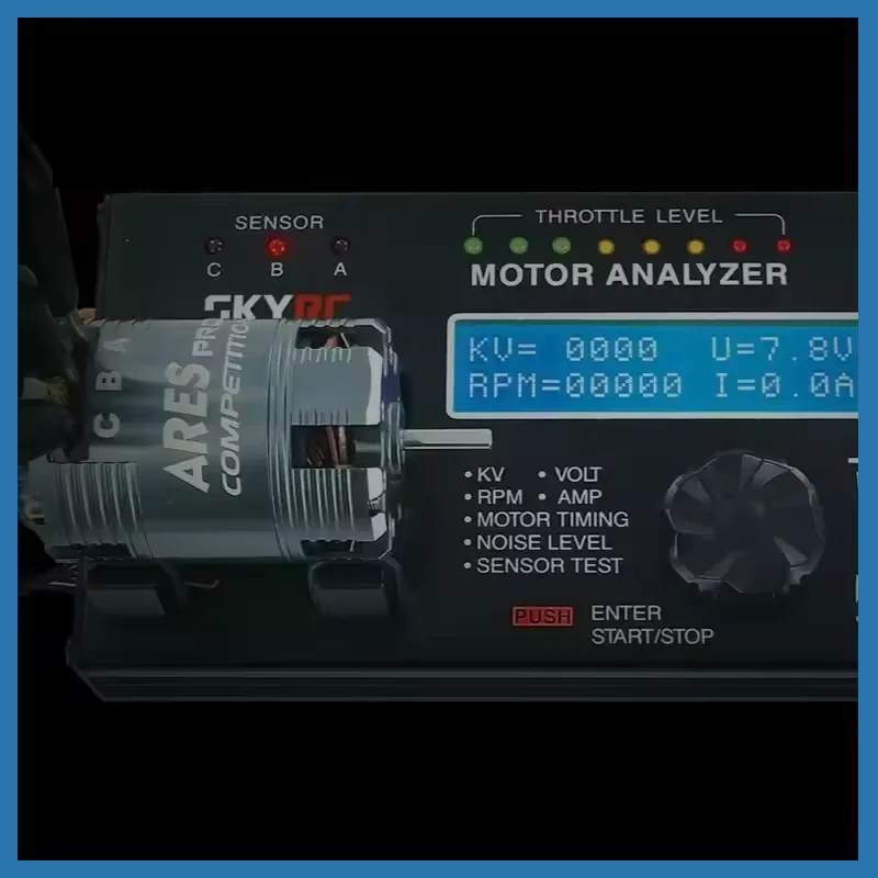 SKYRC Analizzatore Motore Brushless Tester LCD RPM KV Temporizzazione della Tensione Rumore 7.4-8.4V Sensore di Controllo o Sensorless per Parte Auto RC