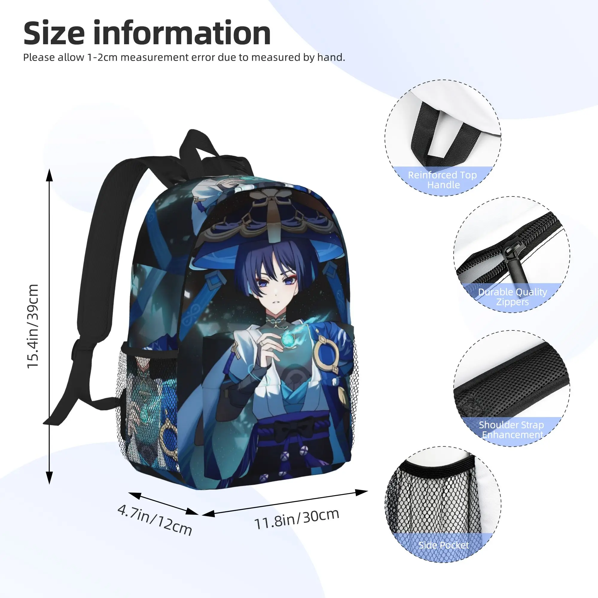 Scaramouche And Wanderer Game Backpack Hot Sale Daypack Large Capacity Boys Girls BookBag Shoulder Bags for Men Women School Bag
