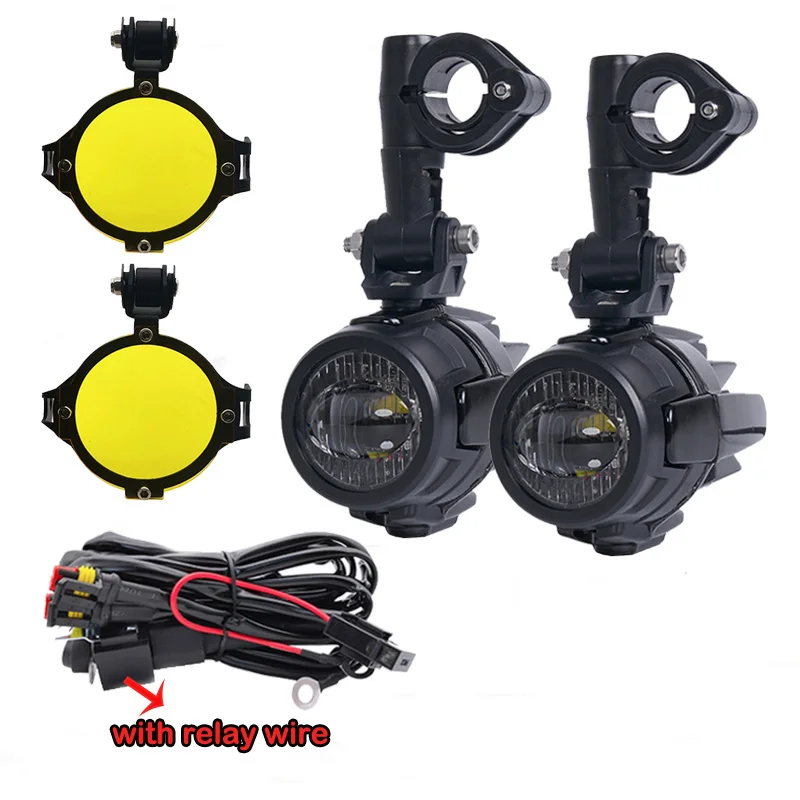 R1200GS 40W Motorcycle LED Fog Lights Auxiliary Assembliy For BMW R1200GS F850GS F750GS F 850GS 1250GS LC ADV White Yellow Lamp