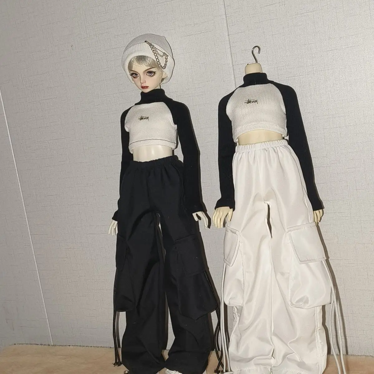 BJD doll clothes suit suitable for 1/4 size loose work clothes suit doll accessories (2 points)