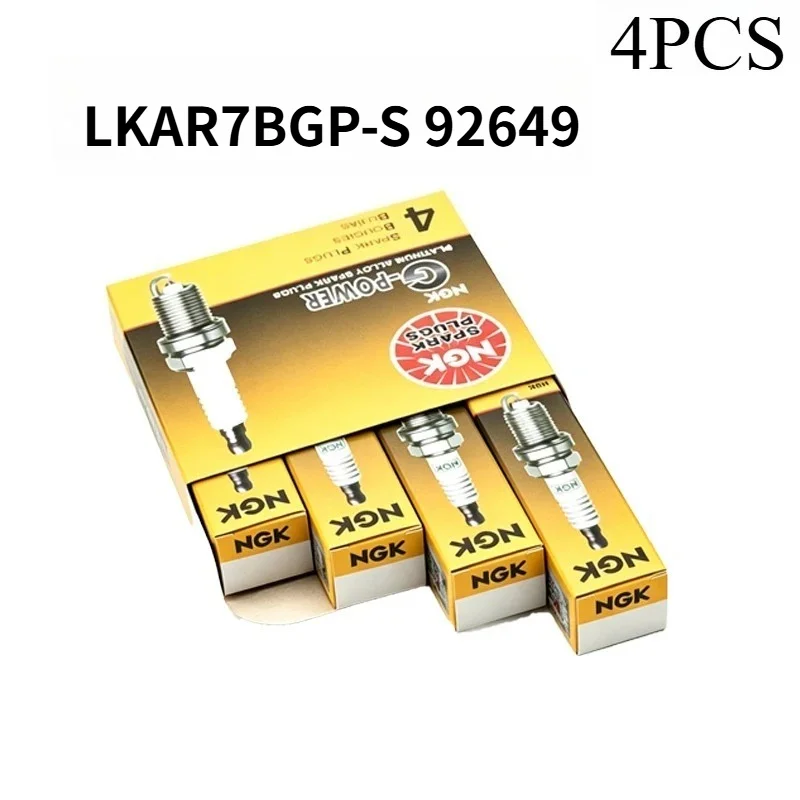 NGK Platinum Spark Plugs LKAR7BGP-S 92649 4Pcs Used For Honda VEZEL Fit City CR_V XR-V HR-V Toyota Corolla Suit L15B3 L15B5