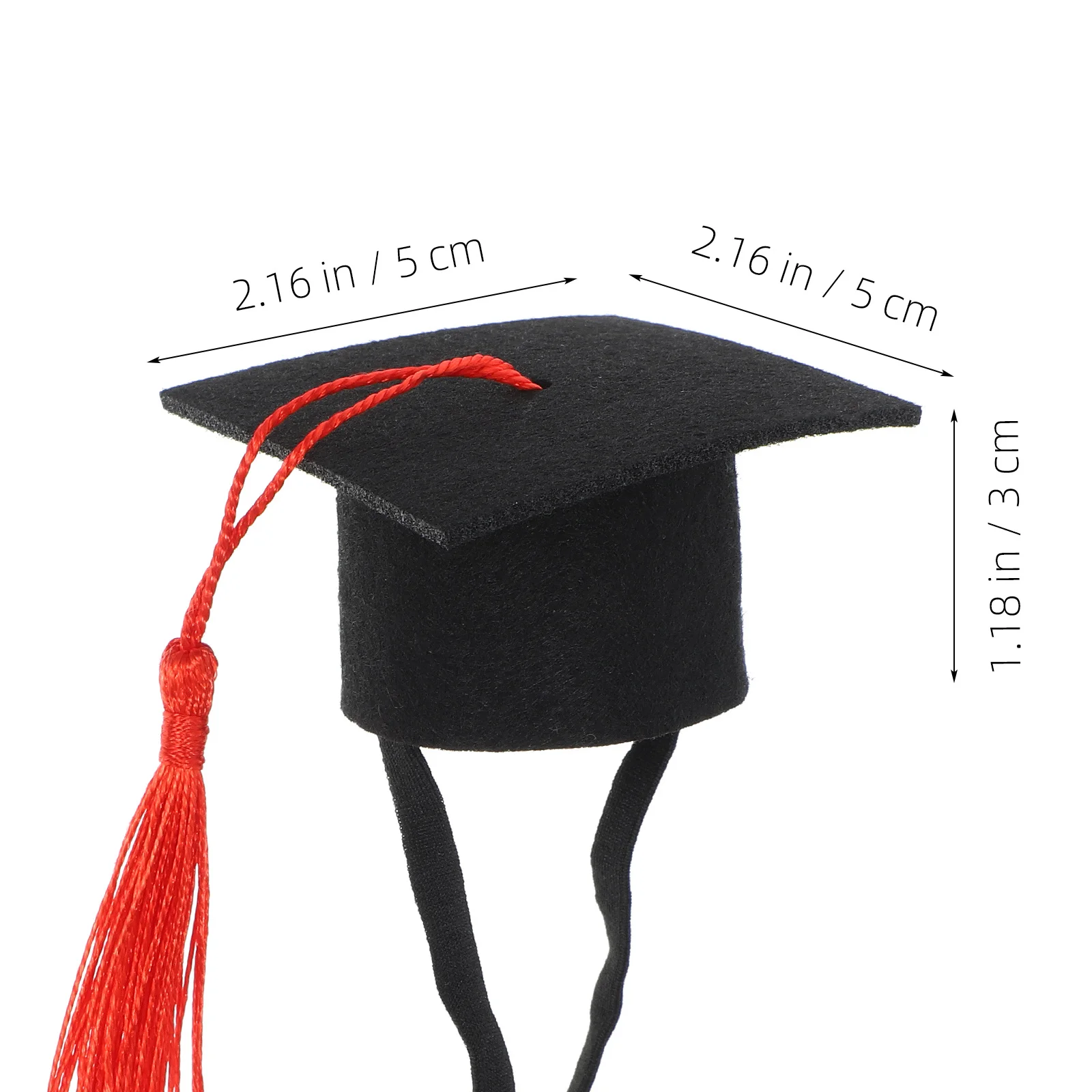 

Small Pet Graduation Cap Hat Adjustable Hamster Hat Size S Lightweight Felt Tassel Photo Prop Pet Costume Accessory