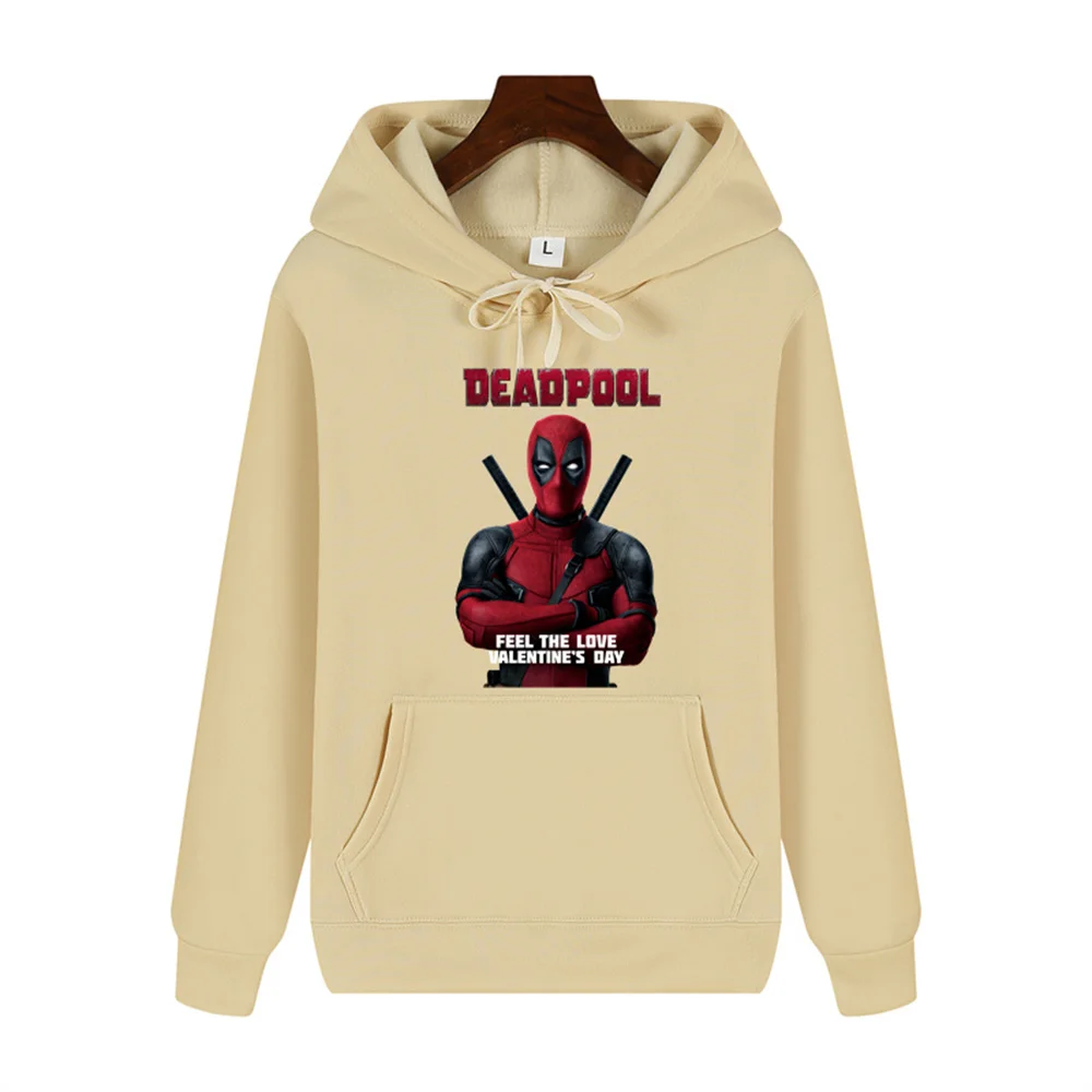 Super cool Marvel Deadpool Print Autumn/Winter Comfortable Soft Thickened men\'s high quality casual fashion warm street hoodie