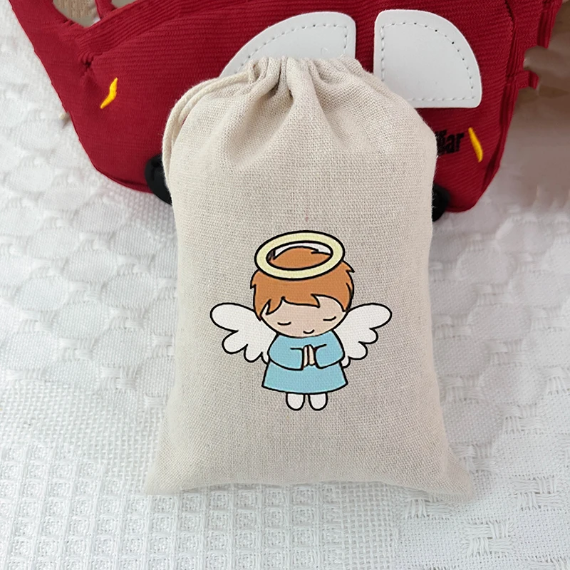 5pcs angel gift bags Boy Girl 1st Birthday party baby shower Baptism Christening First Holy Communion Christmas decoration sign