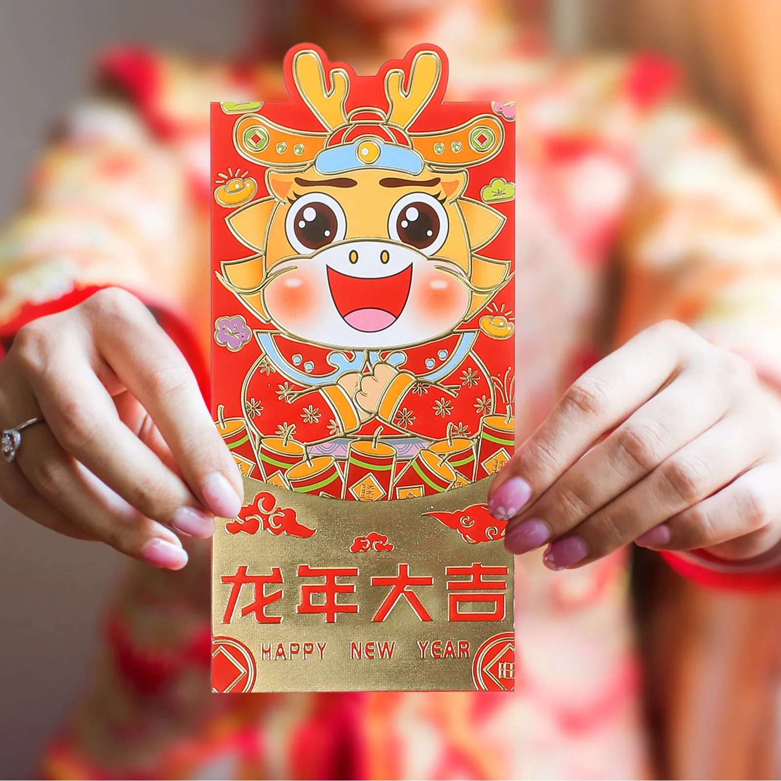 

24Pcs Chinese Style Red Envelopes Paper Money Packets Creative Luck Money Holder for New Year Red Envelopes Chinese