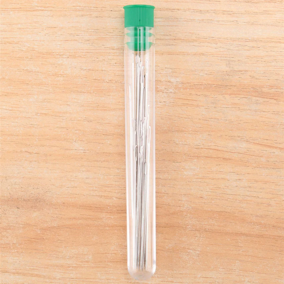 25 aghi per cucire grandi - 5 misure di aghi per cucire a mano con occhi grandi in tubo trasparente per cucitura e lavorazione