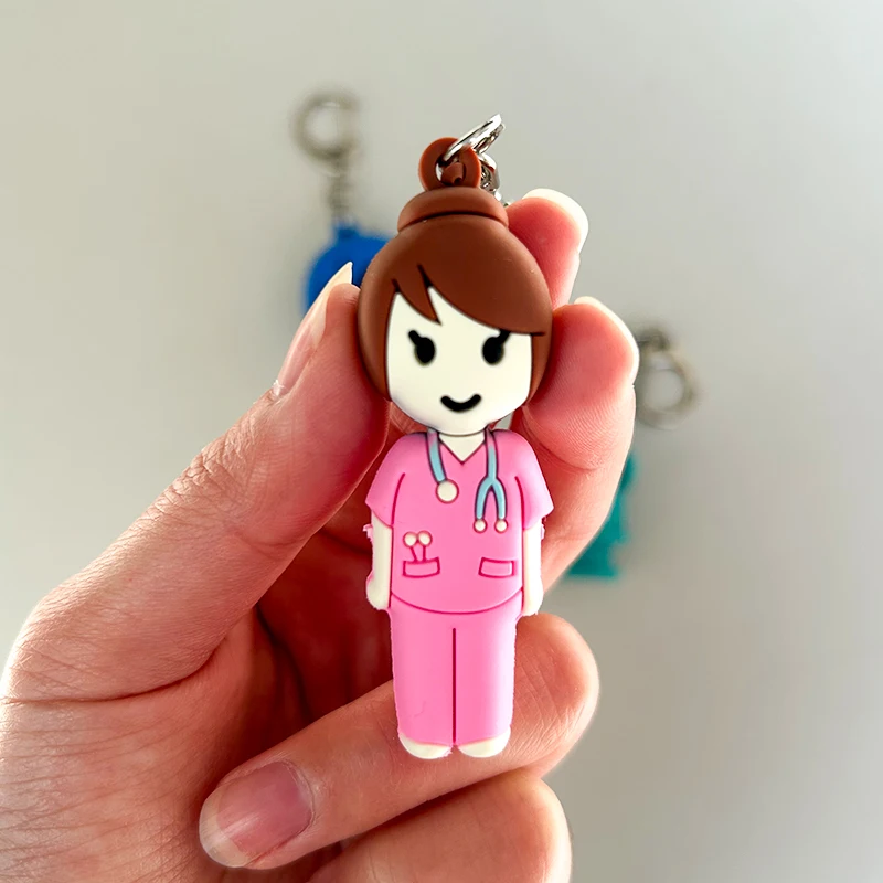 New Syringe-Shaped Ampoule Bottle Opener Keychain Rubber Cut