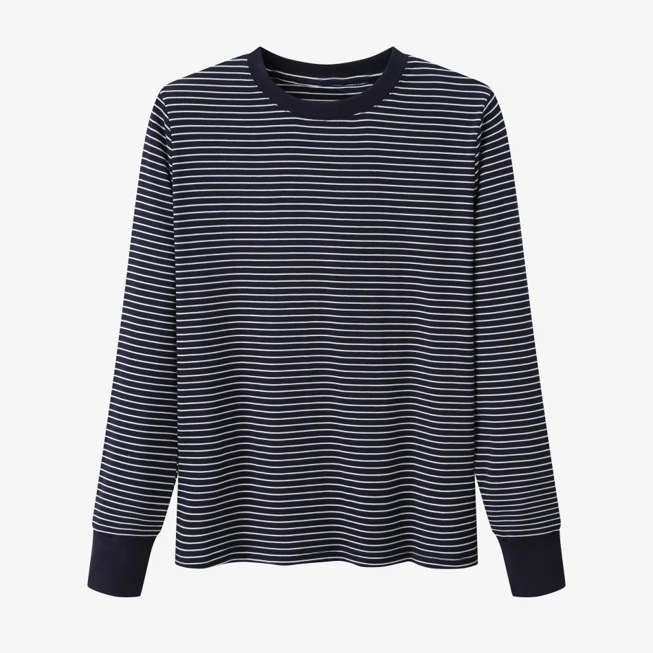 High Stretch Striped Comfortable – Navy