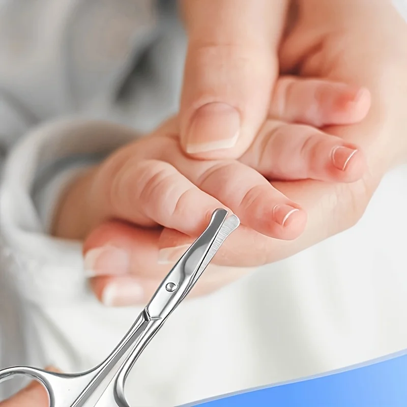 

Multifunctional Small Scissors with Round Tips. Featuring Curved Blades Stainless Steel Nose Hair Scissors Eyebrow Scissors