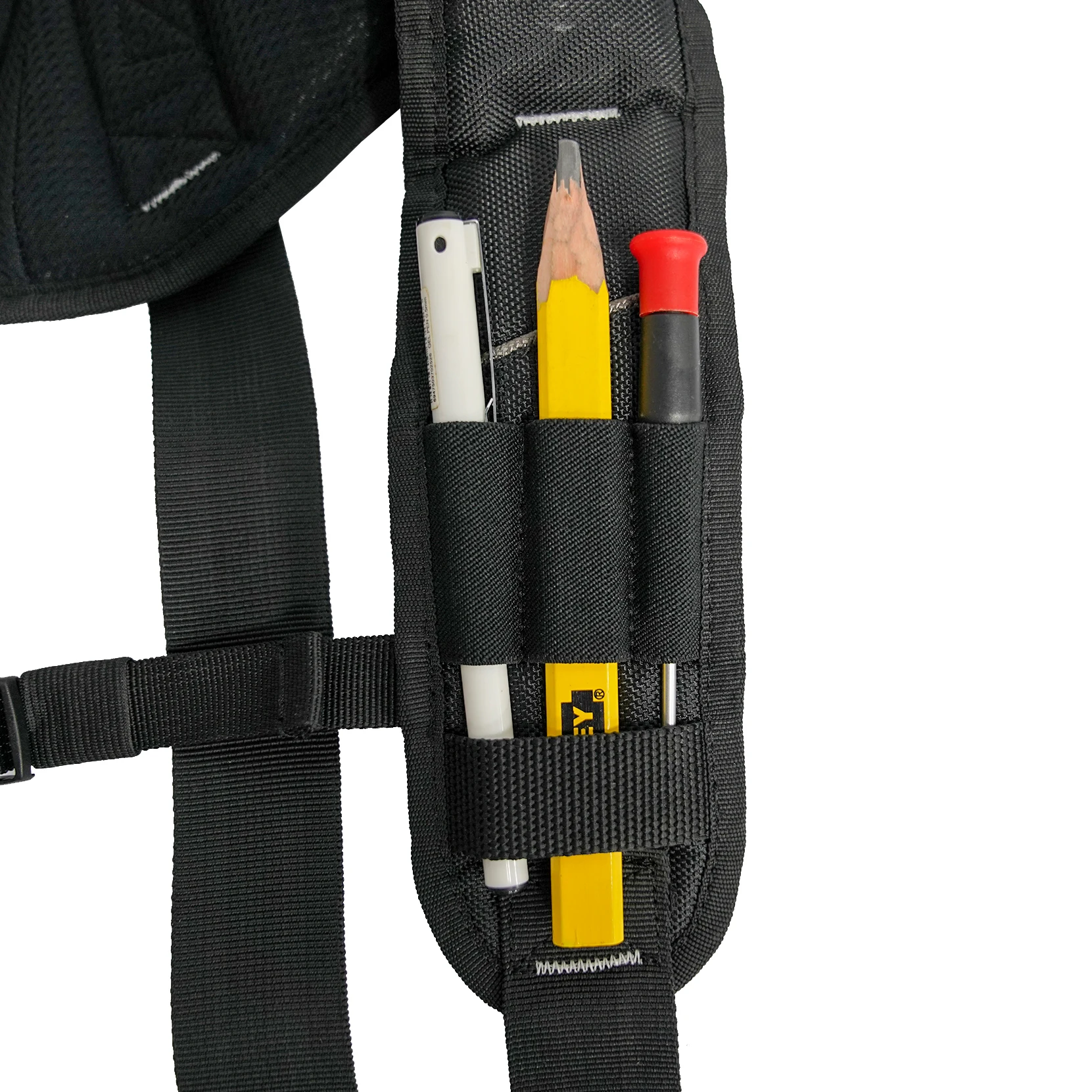 KUNN Tool Belt bretelle imbottite carpentiere costruzione elettricista bretella da lavoro con anelli di fissaggio per uomo, nero