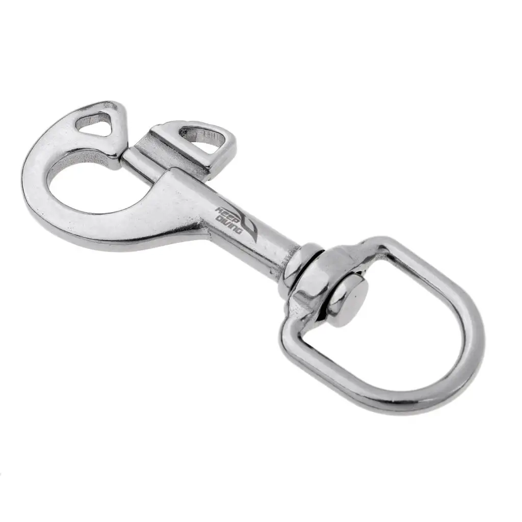 Scuba Diving 316 Stainless Steel Swivel Eye Bolt Snap Hook Clip Marine Boat