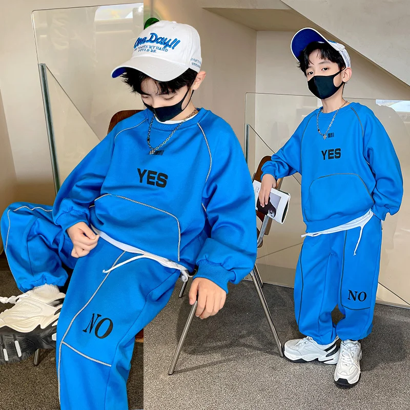 

Boys Suit Sweatshirts +Pants Cotton 2Pcs/Sets 2022 Hot Spring Autumn Thicken Sports Sets Comfortable Children Clothing