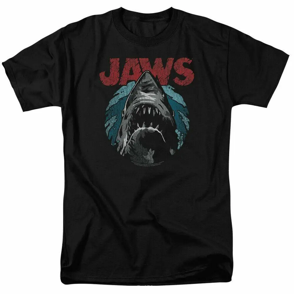 

Jaws Water Circle T Shirt Licensed Shark Movie Retro Tee Classic New Black