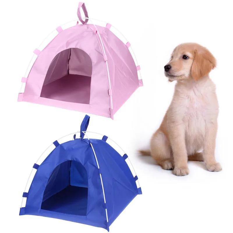 Pet Dog Tent Oxford Cloth Beach Sunshade Tent Portable Foldable Windproof Pet Protection Automatic Pop-up Window