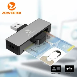 Zoweetek USB-A ID Smart Card Reader Electronic DNI Reader forDNIE Chip DNI Smart Card ZW-12026-4