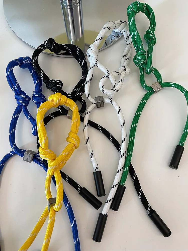 New Fashion Nylon Handmade Rope Couple Style Hand and Feet Chian Vintage Keychain Bag Pendant Decoration with Free Key Buckle