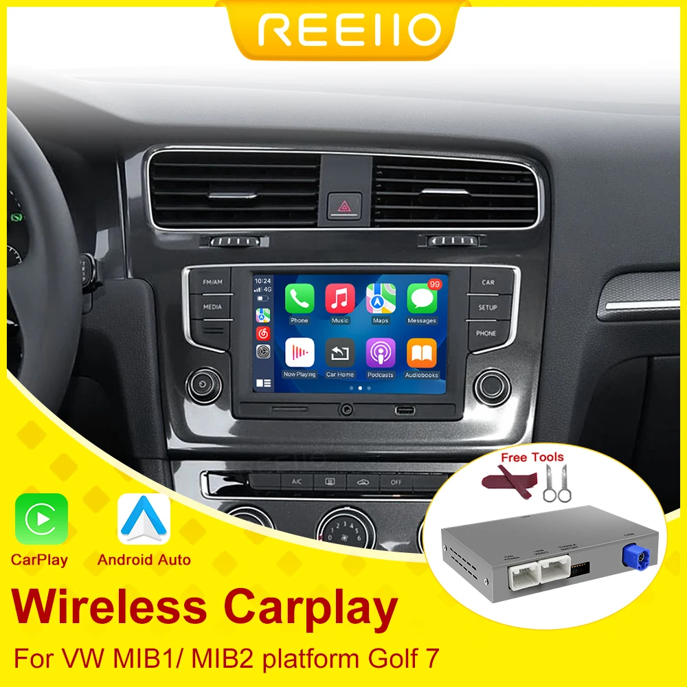 Wireless Carplay Android Auto Fits For Volkswagen Golf 7/Golf Sportsvan MIB1/ MIB2  2013-2019 Mirror Link Bluetooth Navigation