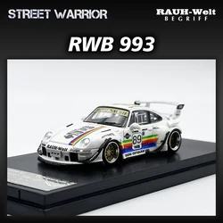 SW In Stock 1:64 RWB 993 White Diecast Diorama Car Model Collection Street Warrior